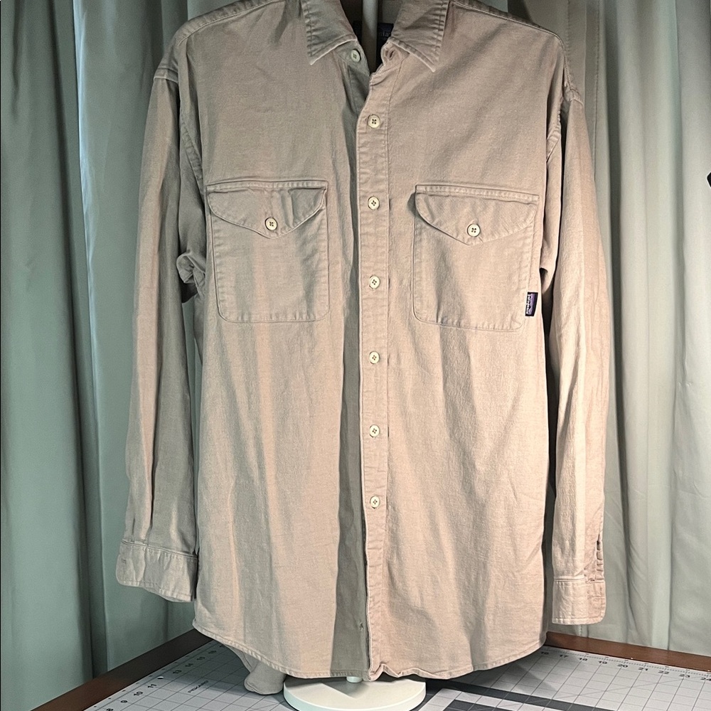 Patagonia Beige Textured Organic Cotton Shirt F315 - Picture 3 of 10